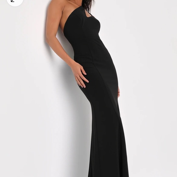 Lulus One Shoulder Black Mermaid Formal Dress, Size XL - Picture 4 of 14